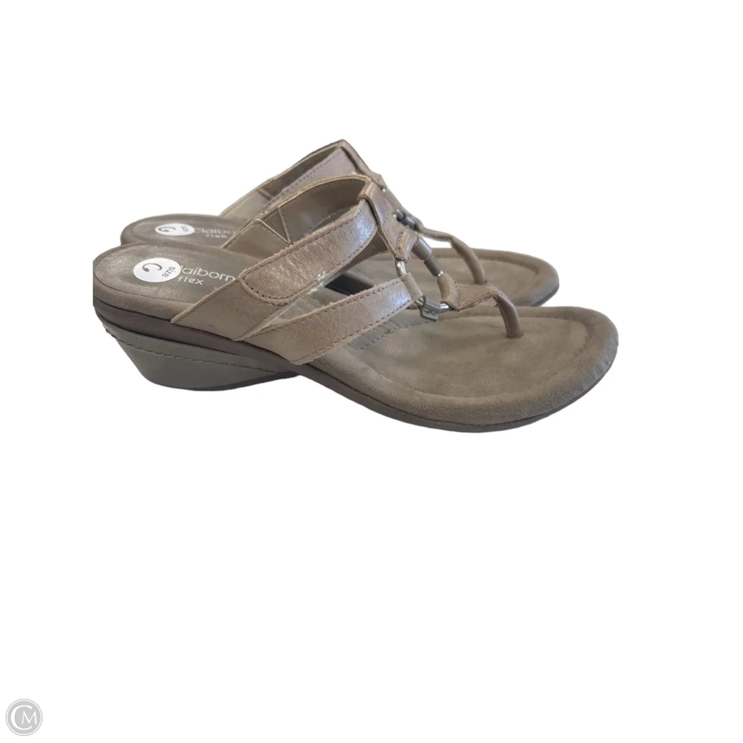 Sandals Flats By Liz Claiborne In Tan, Size: 6