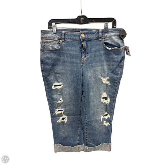 Capris By Maurices In Blue Denim, Size: 12