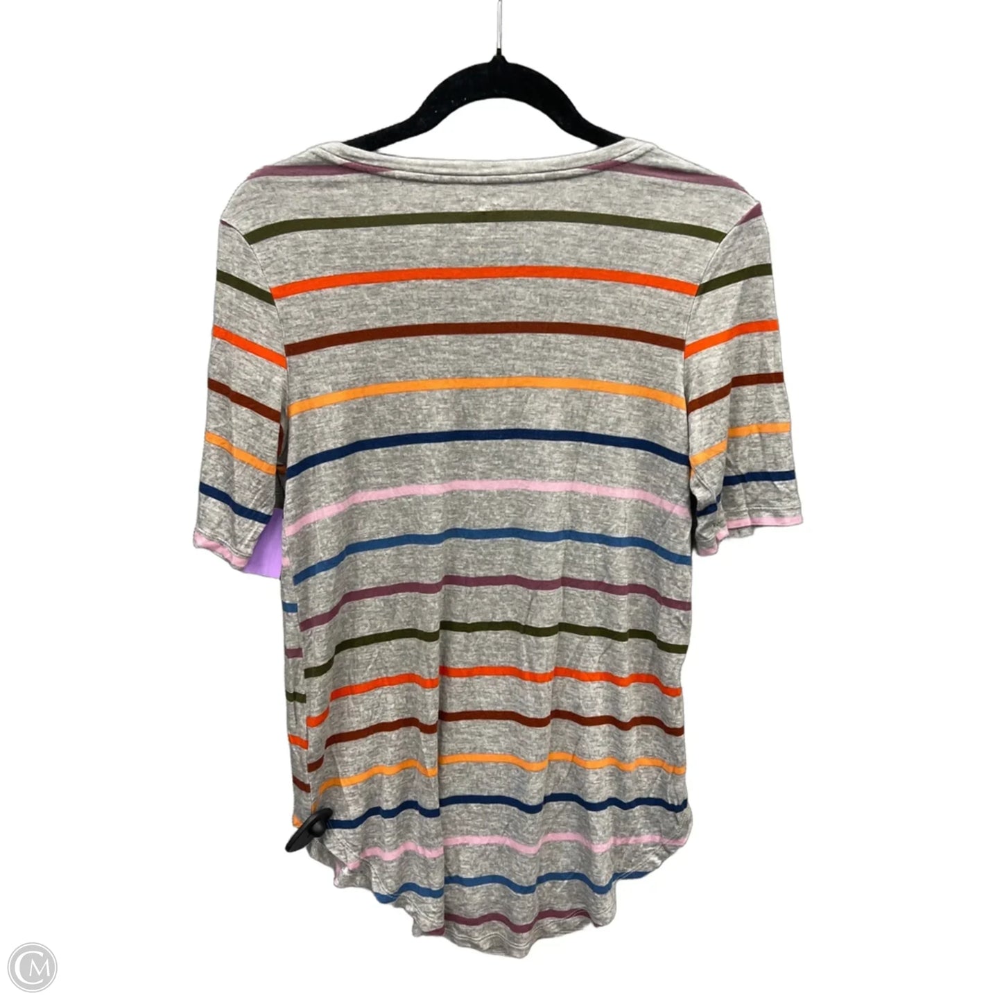Top Short Sleeve By Maurices In Striped Pattern, Size: S