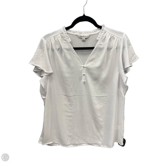 Top Short Sleeve By Counterparts In White, Size: L