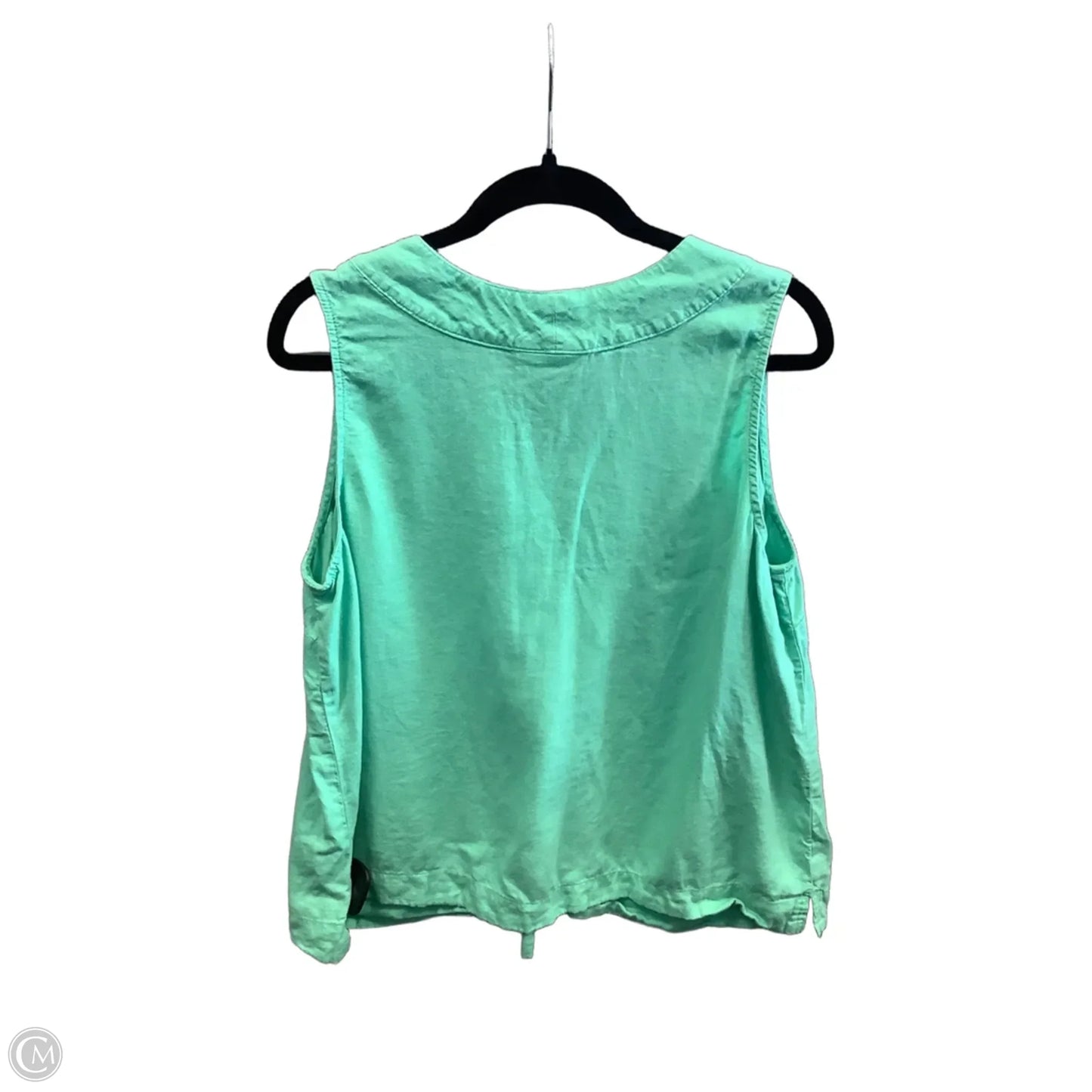 Top Sleeveless By Croft And Barrow In Green, Size: L