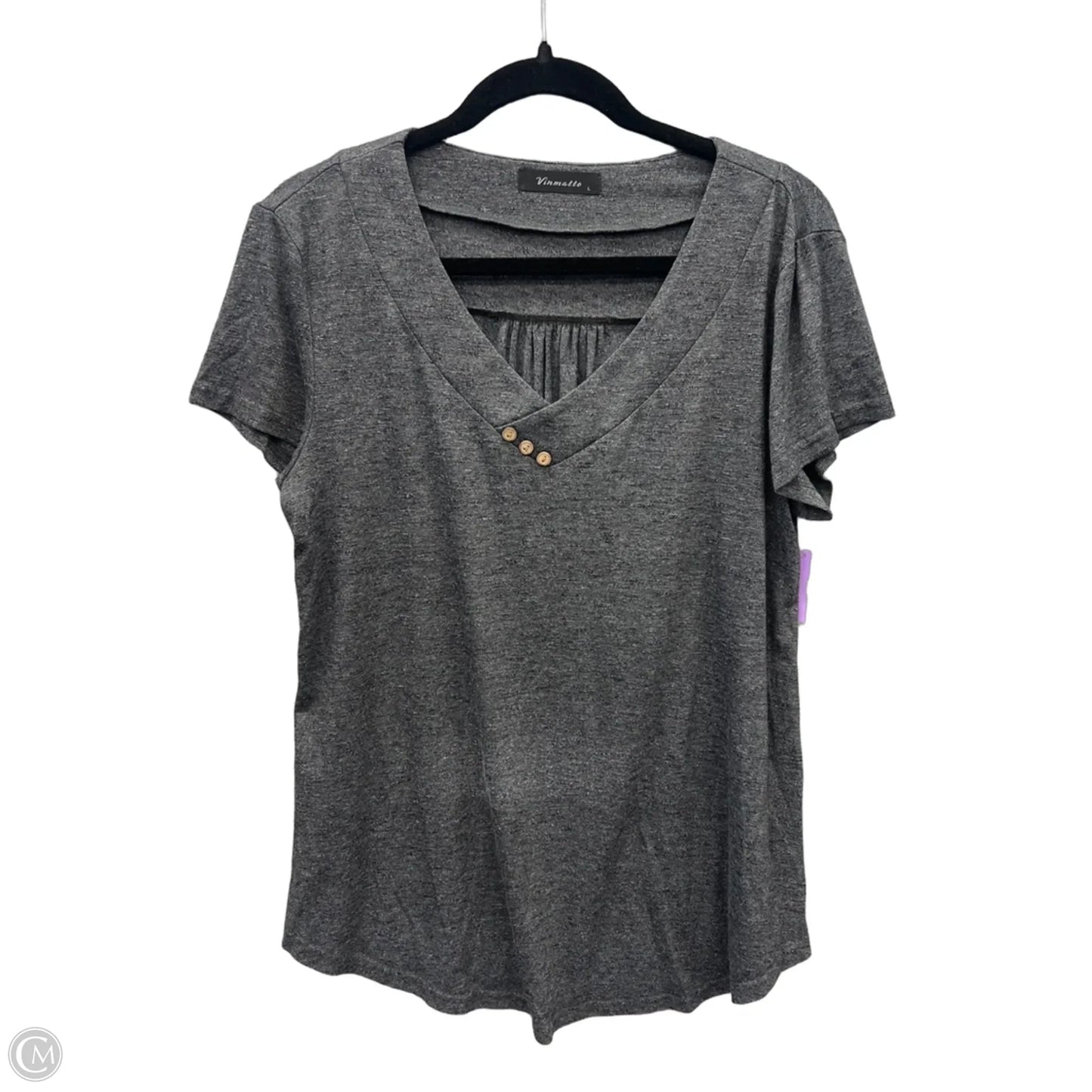 Top Short Sleeve By Clothes Mentor In Grey, Size: L