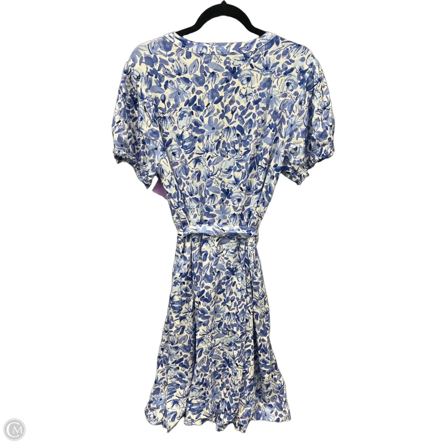 Dress Casual Midi By Croft And Barrow In Blue & White, Size: Xxl