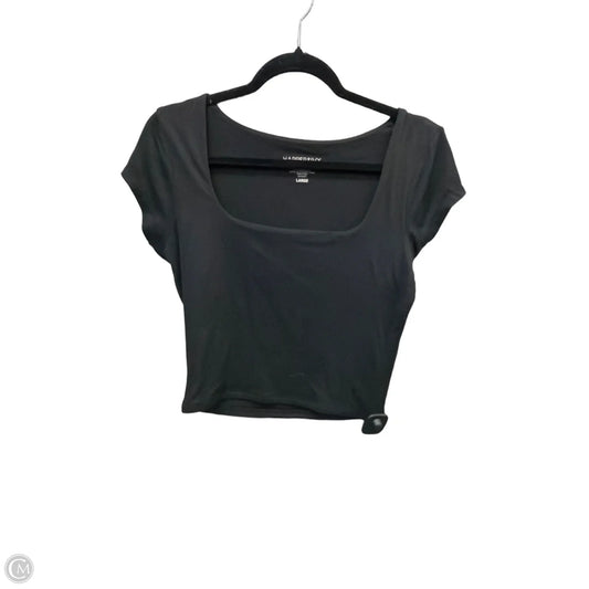 Top Short Sleeve By Clothes Mentor In Black, Size: L
