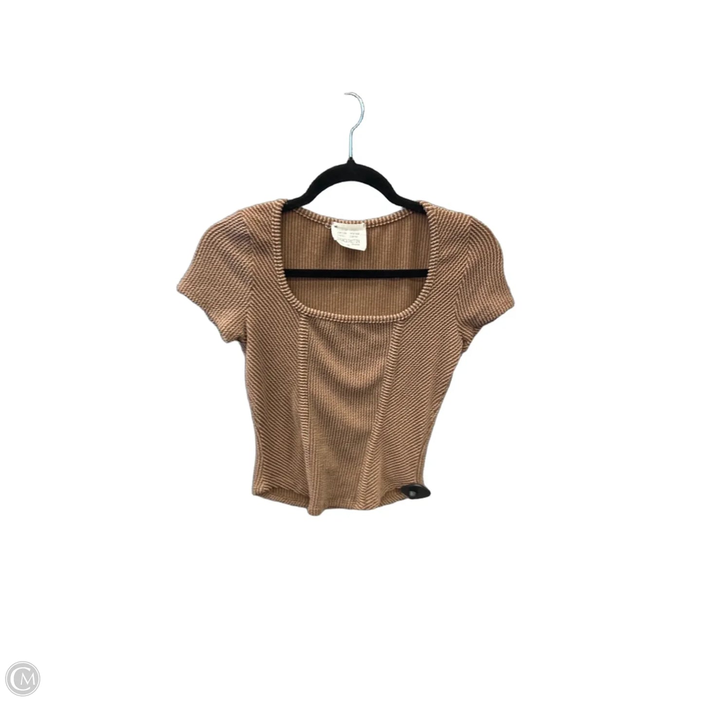 Top Short Sleeve By Clothes Mentor In Brown, Size: M