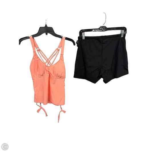 Swimsuit 2pc By Clothes Mentor In Black & Pink, Size: Xl