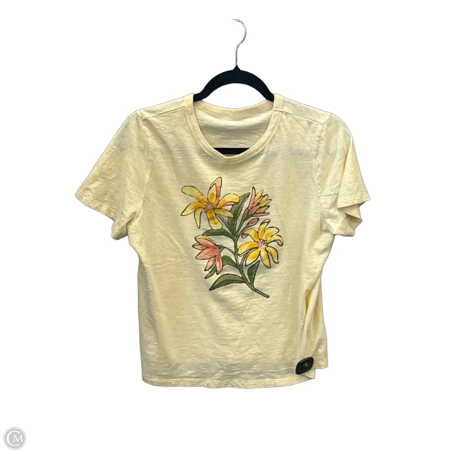 Top Short Sleeve By Old Navy In Yellow, Size: M