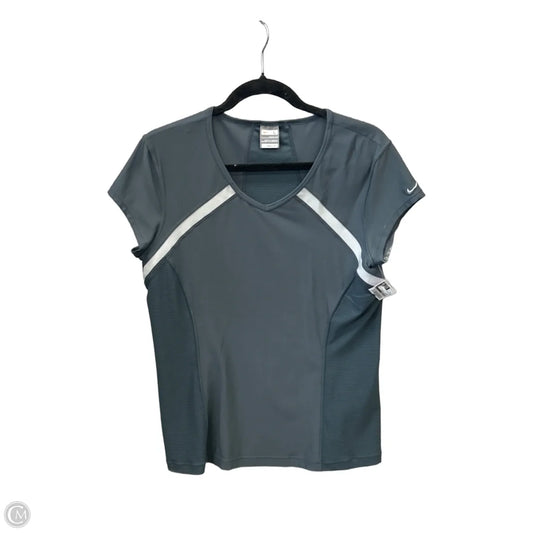 Athletic Top Short Sleeve By Nike Apparel In Grey, Size: L