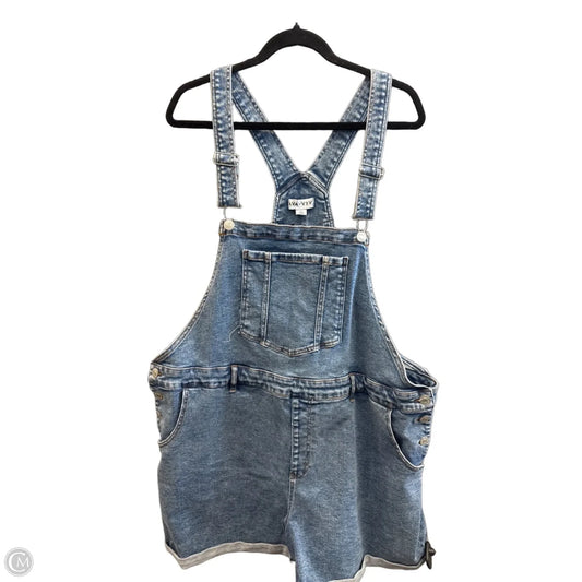 Shortalls By Ava & Viv In Blue Denim, Size: 22