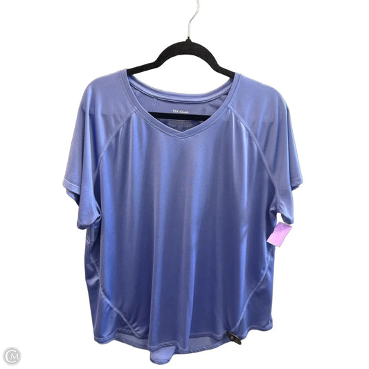 Athletic Top Short Sleeve By Tek Gear In Blue, Size: 1x