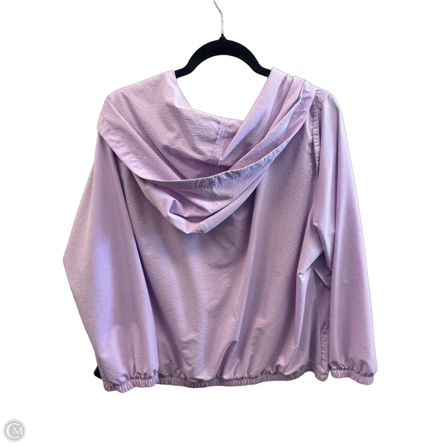 Athletic Top Long Sleeve Hoodie By Livi Active In Purple, Size: 1x