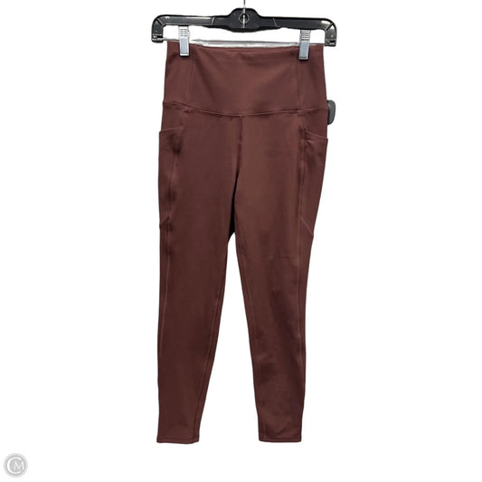 Athletic Leggings By Mta Sport In Brown, Size: S