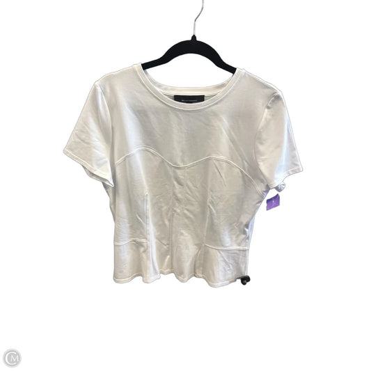 Top Short Sleeve By White House Black Market In White, Size: L