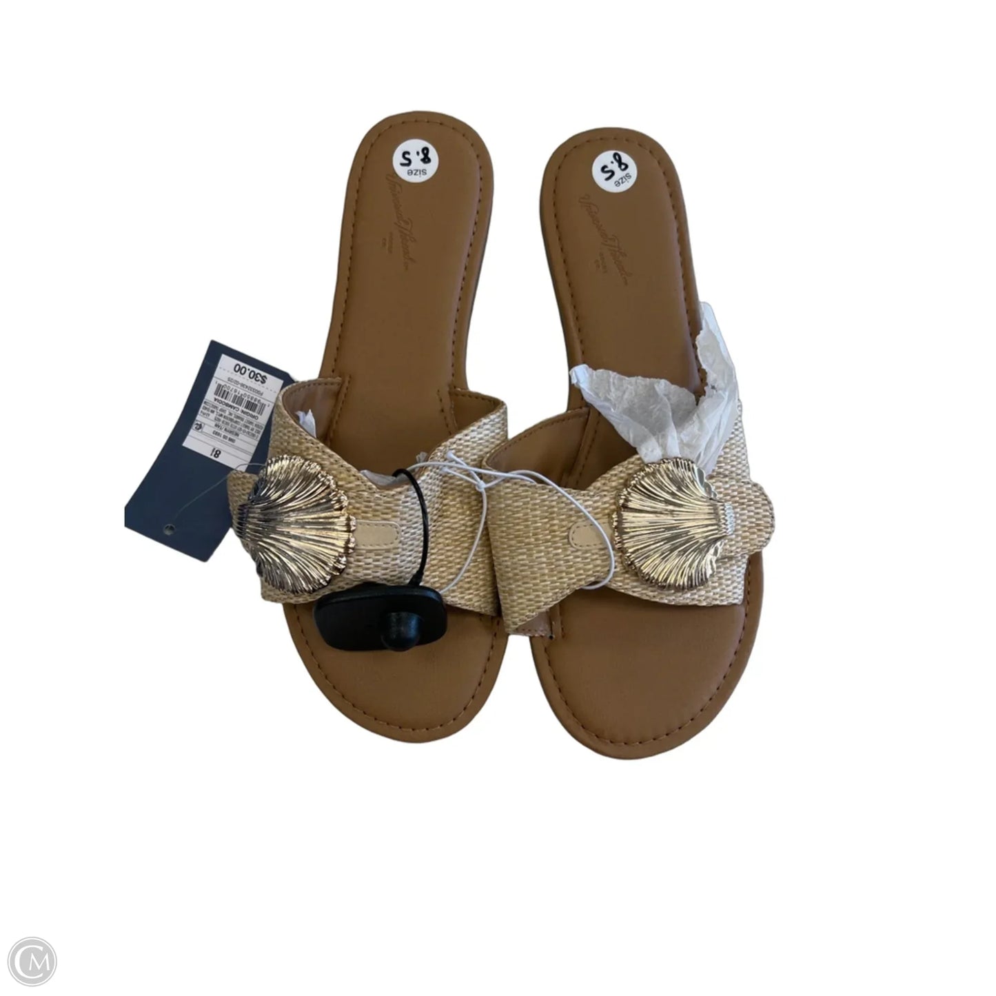 Sandals Flats By Universal Thread In Brown & Tan, Size: 8.5
