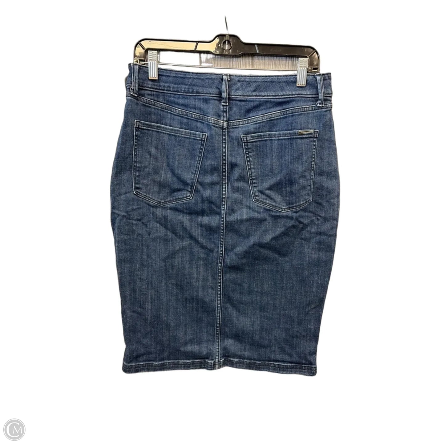 Skirt Midi By White House Black Market In Blue Denim, Size: 8