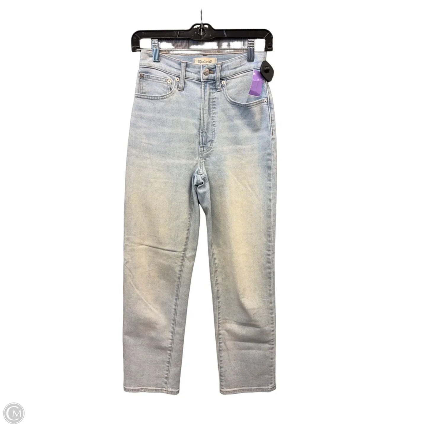 Jeans Straight By Madewell In Blue Denim, Size: 0