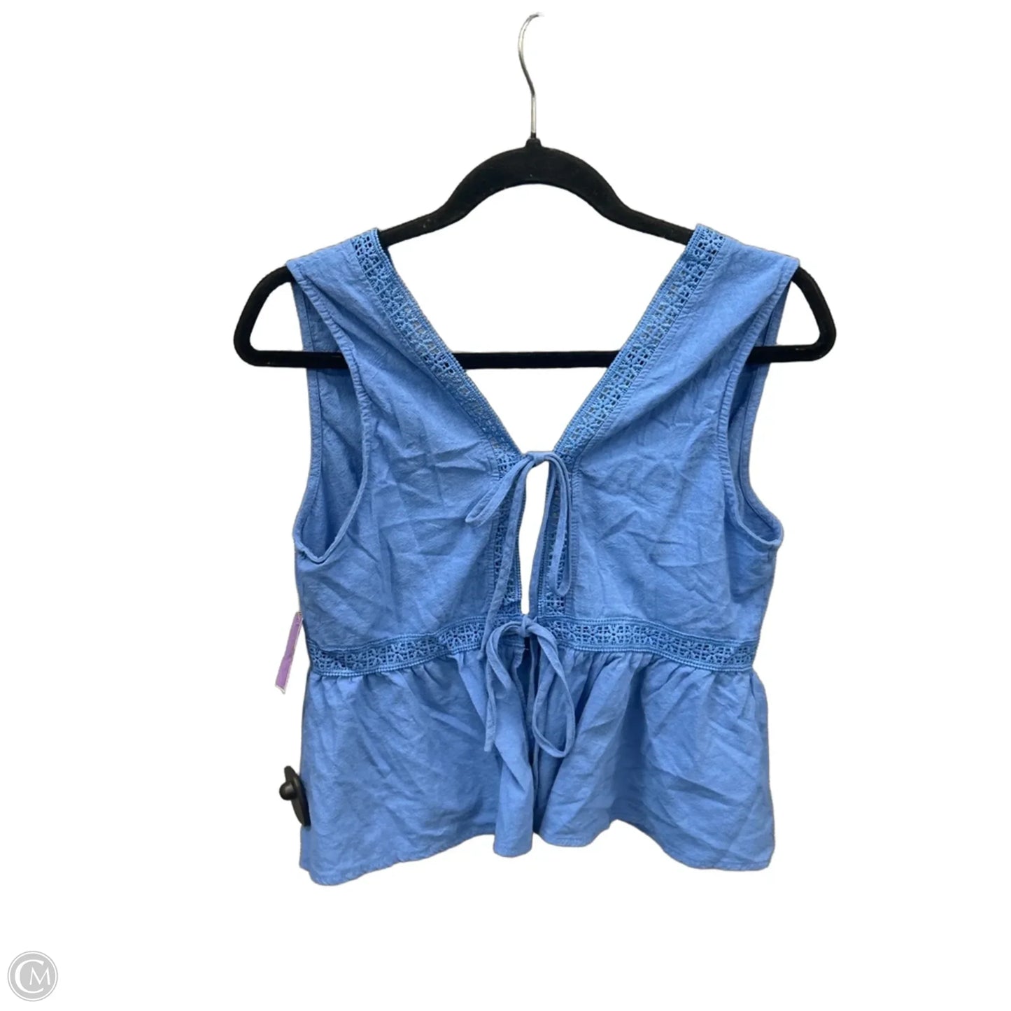 Top Sleeveless By Shein In Blue, Size: M