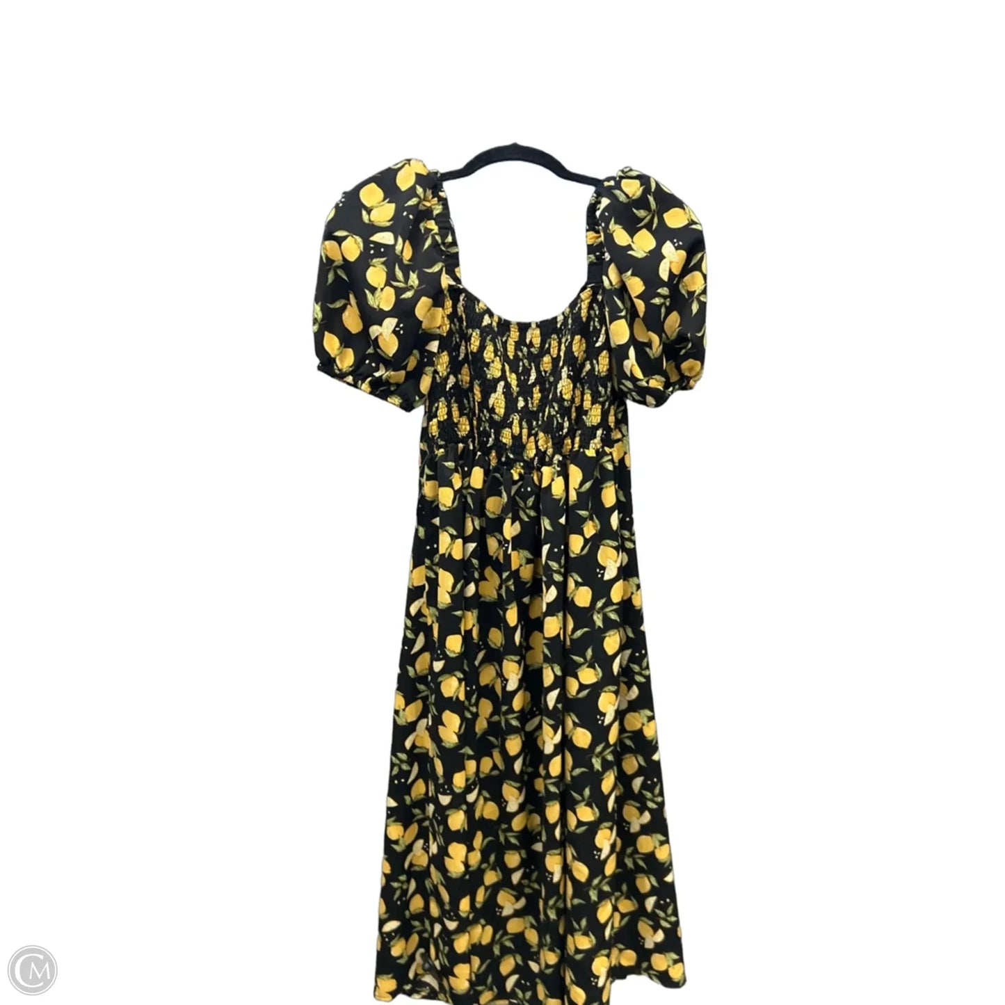 Dress Casual Midi By Cider In Black & Yellow, Size: Xl