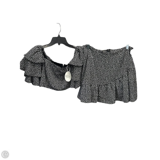 Skirt Set 2pc By Boohoo Boutique In Black & White, Size: M