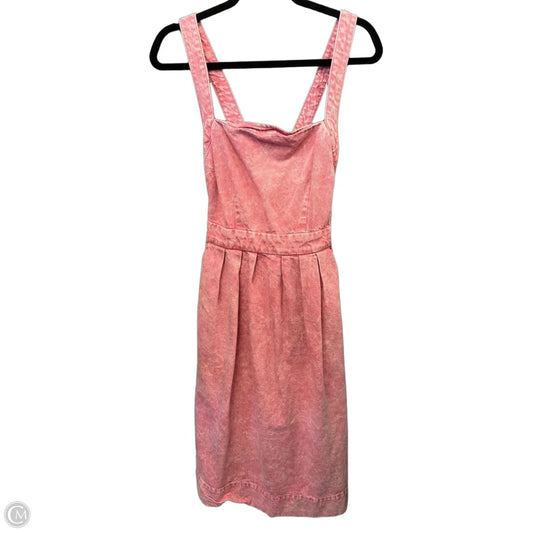 Dress Casual Midi By Gap In Pink Denim, Size: S