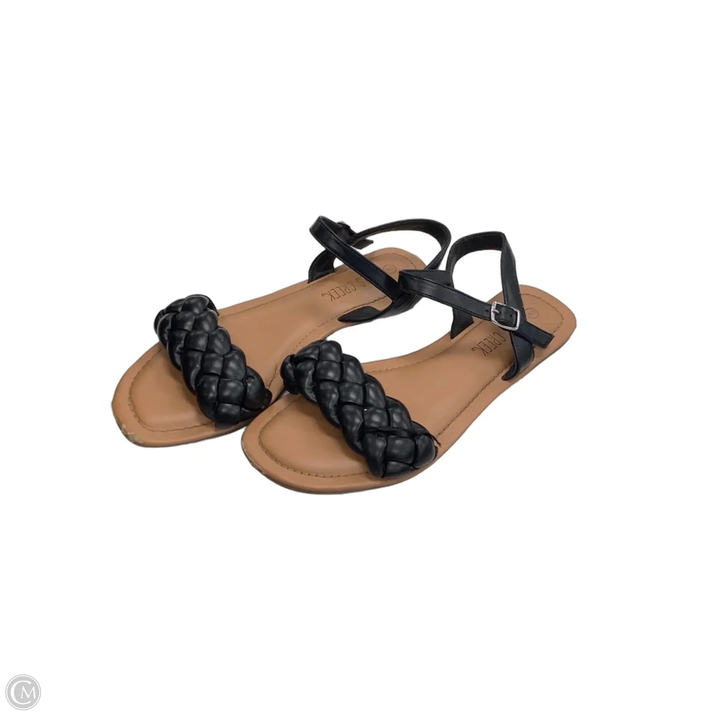 Sandals Flats By Falls Creek In Black & Brown, Size: 8