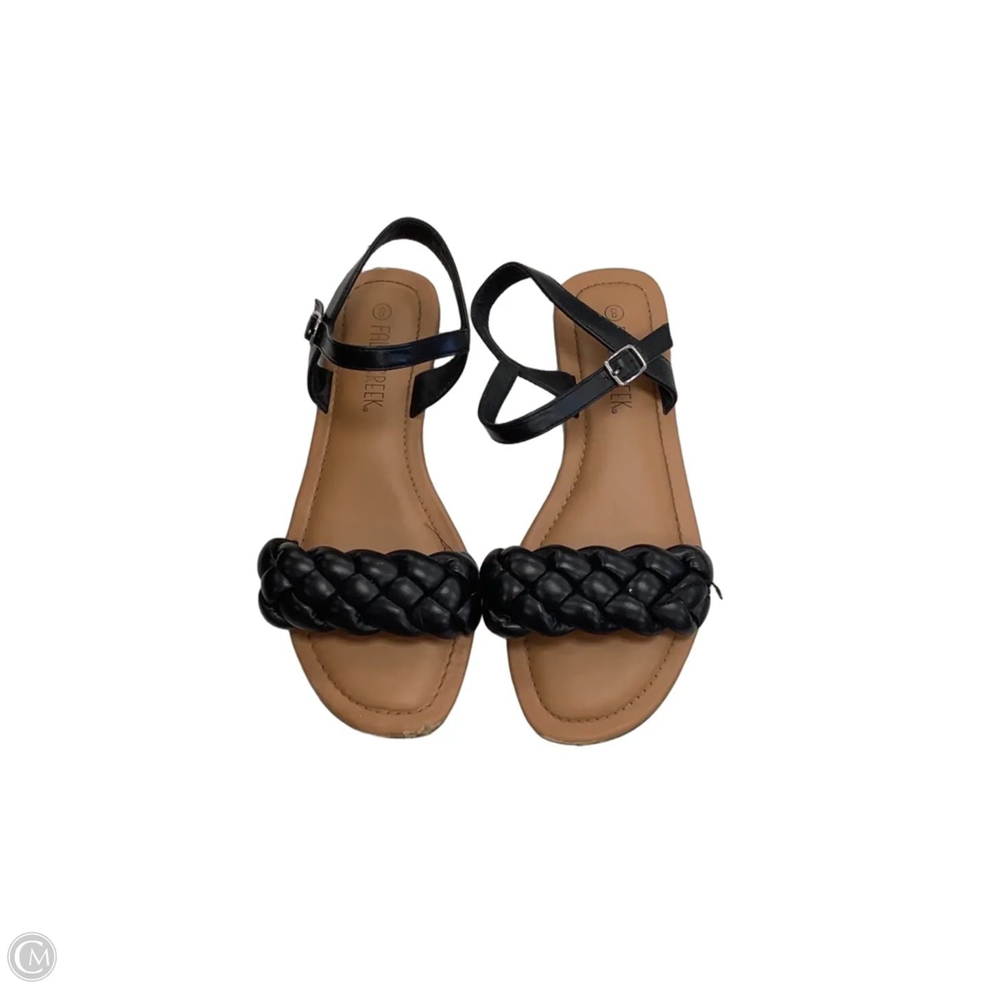 Sandals Flats By Falls Creek In Black & Brown, Size: 8