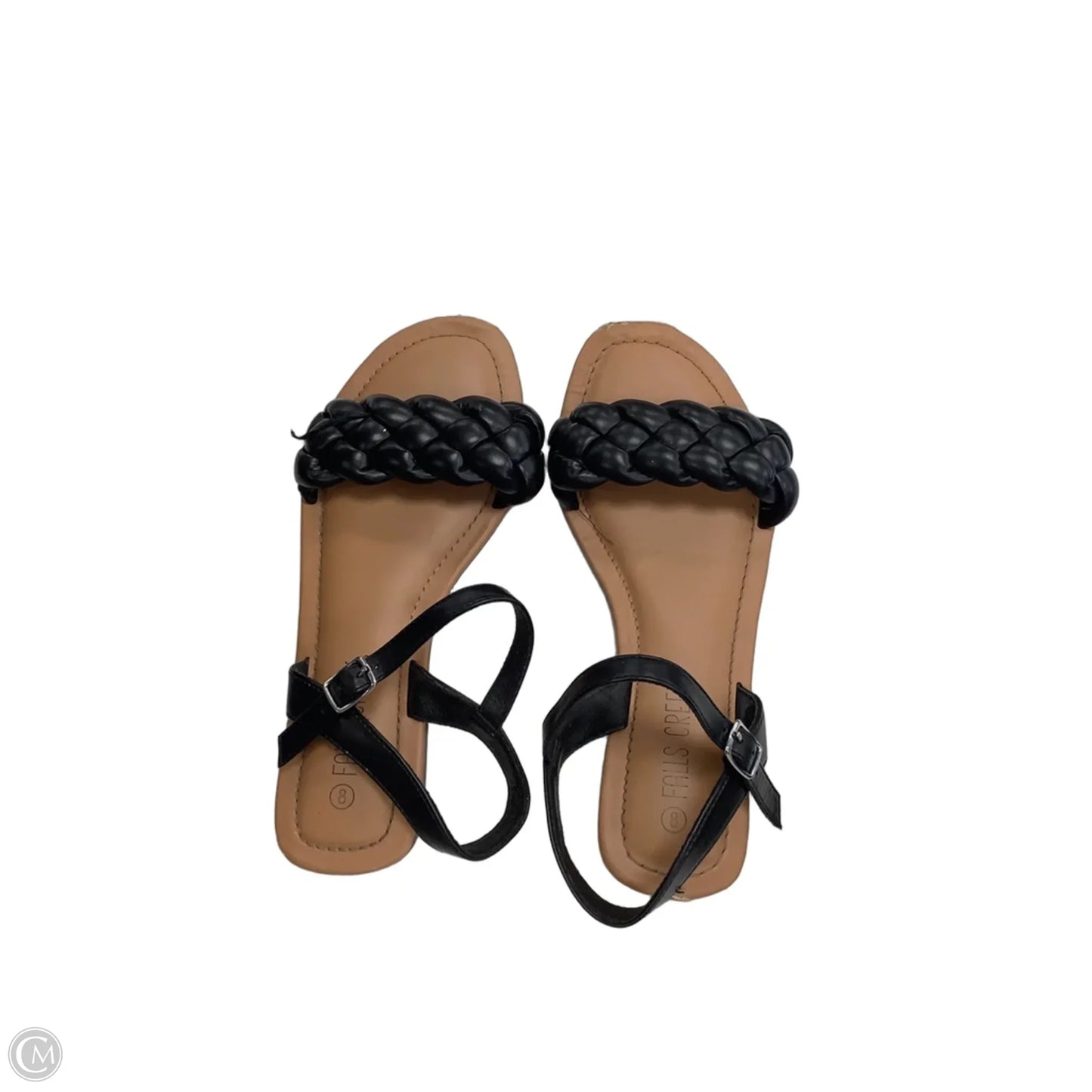 Sandals Flats By Falls Creek In Black & Brown, Size: 8