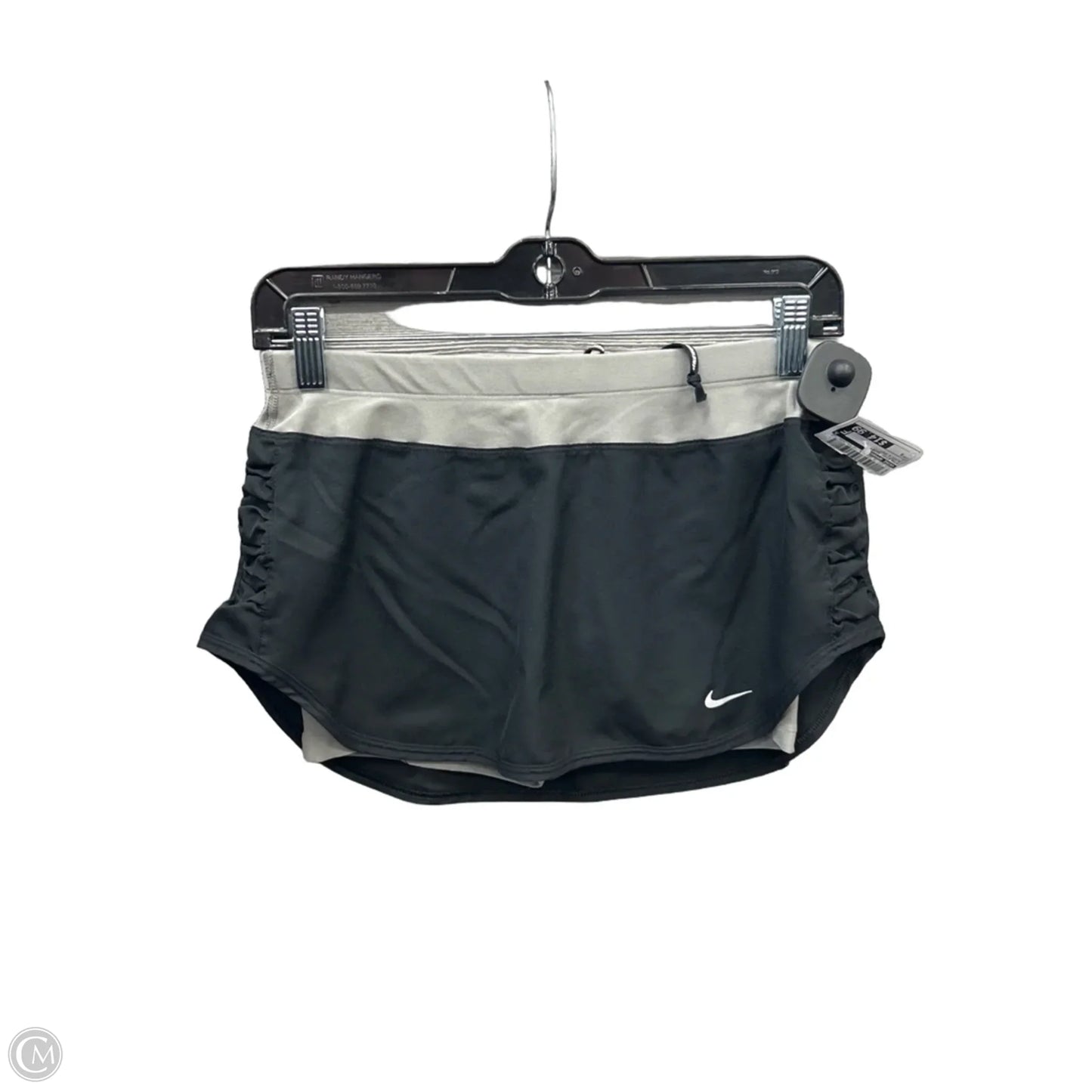 Athletic Skort By Nike Apparel In Black & Grey, Size: S