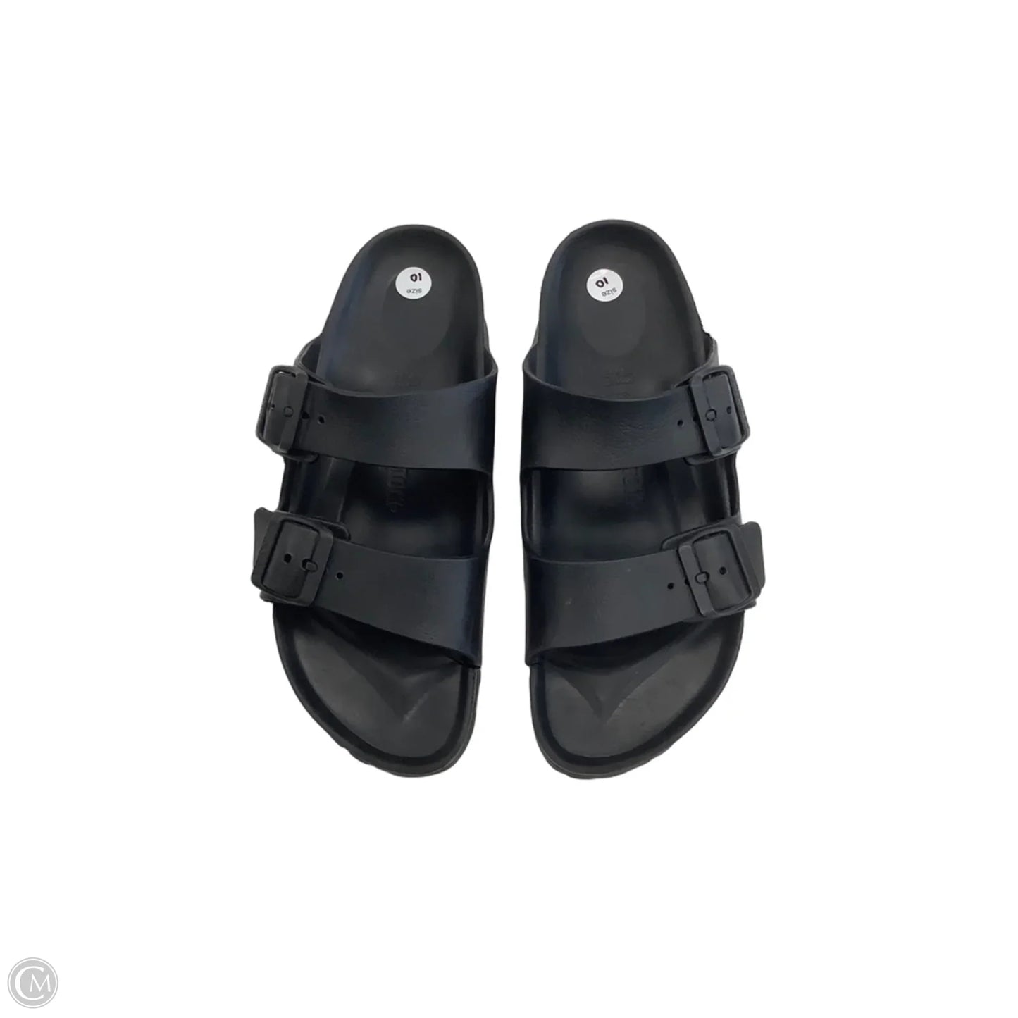 Sandals Flats By Birkenstock In Black, Size: 10