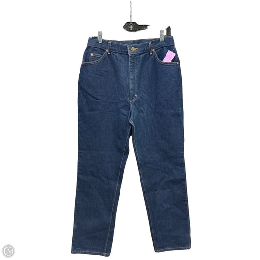 Jeans Straight By Lee In Blue Denim, Size: 16
