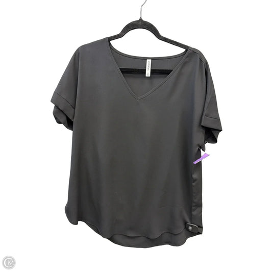 Top Short Sleeve By Zenana In Black, Size: L