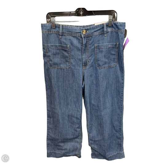 Jeans Wide Leg By H&m In Blue Denim, Size: 12