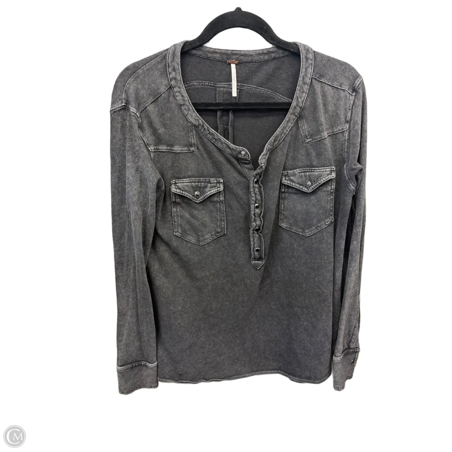 Top Long Sleeve By Free People In Black, Size: S
