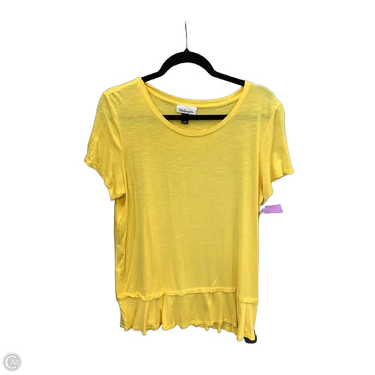 Top Short Sleeve By Clothes Mentor In Yellow, Size: L