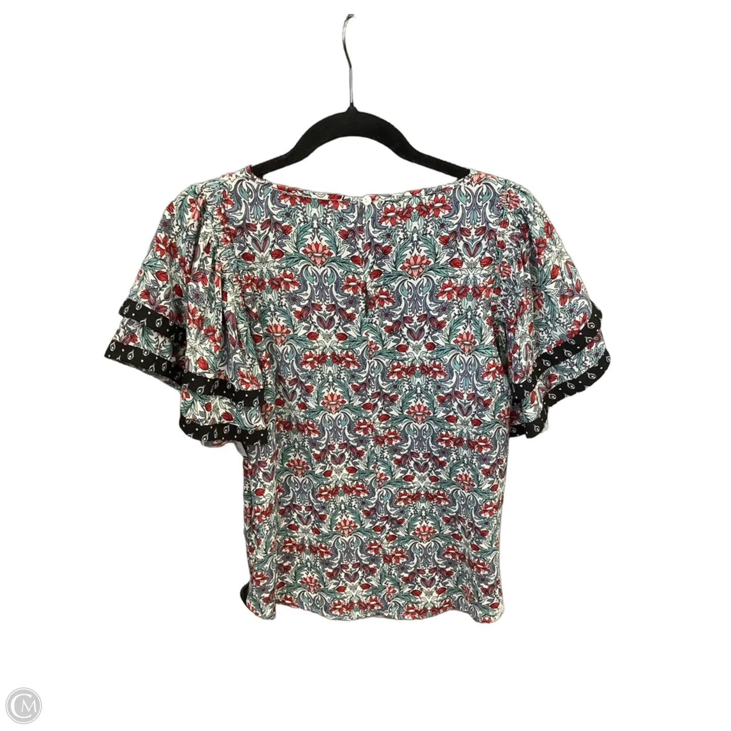 Top Short Sleeve By Loft In Blue & Red, Size: S