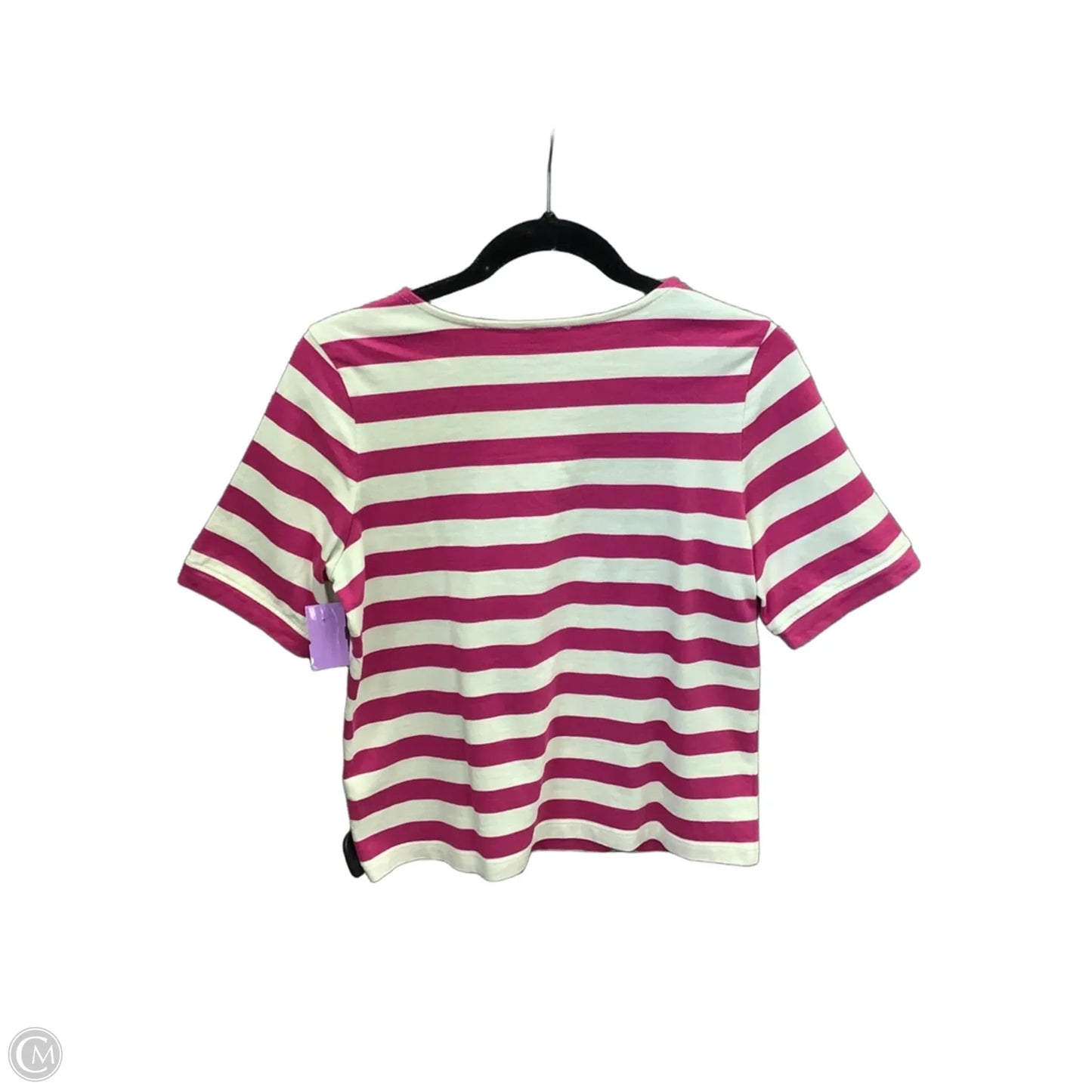 Top Short Sleeve By J. Crew In Pink & White, Size: S