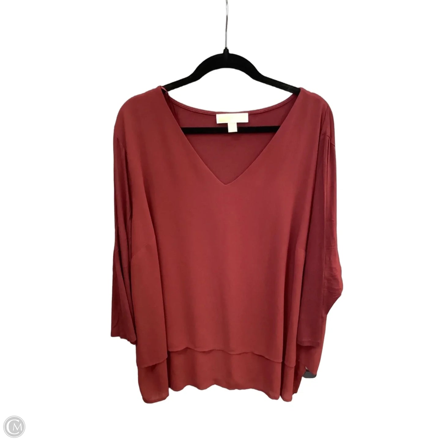 Top Long Sleeve By Michael By Michael Kors In Red, Size: 3x