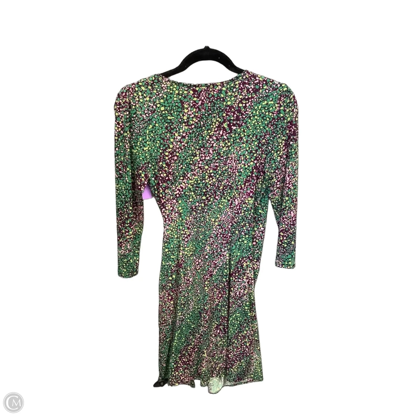 Dress Casual Midi By Bcbgmaxazria In Green & Purple, Size: Xs