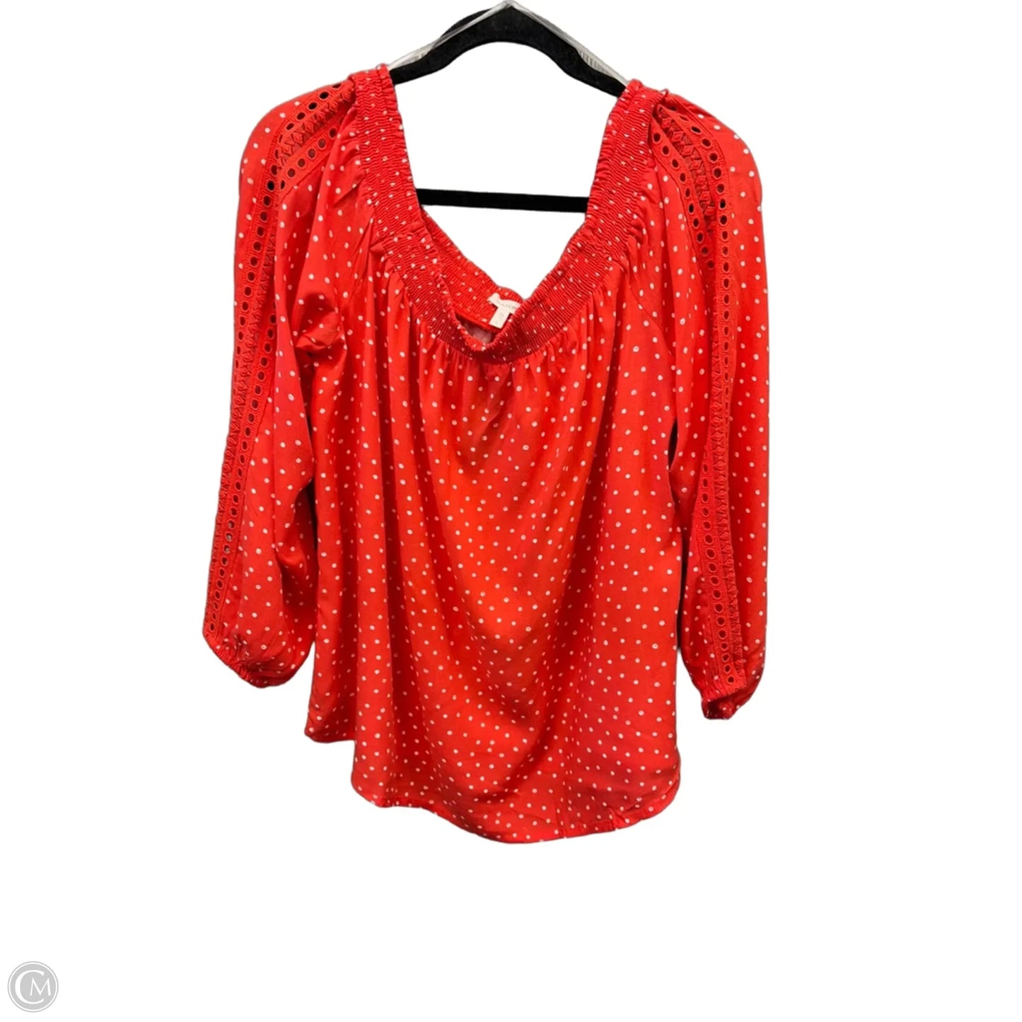 Top Long Sleeve By Maurices In Orange, Size: L