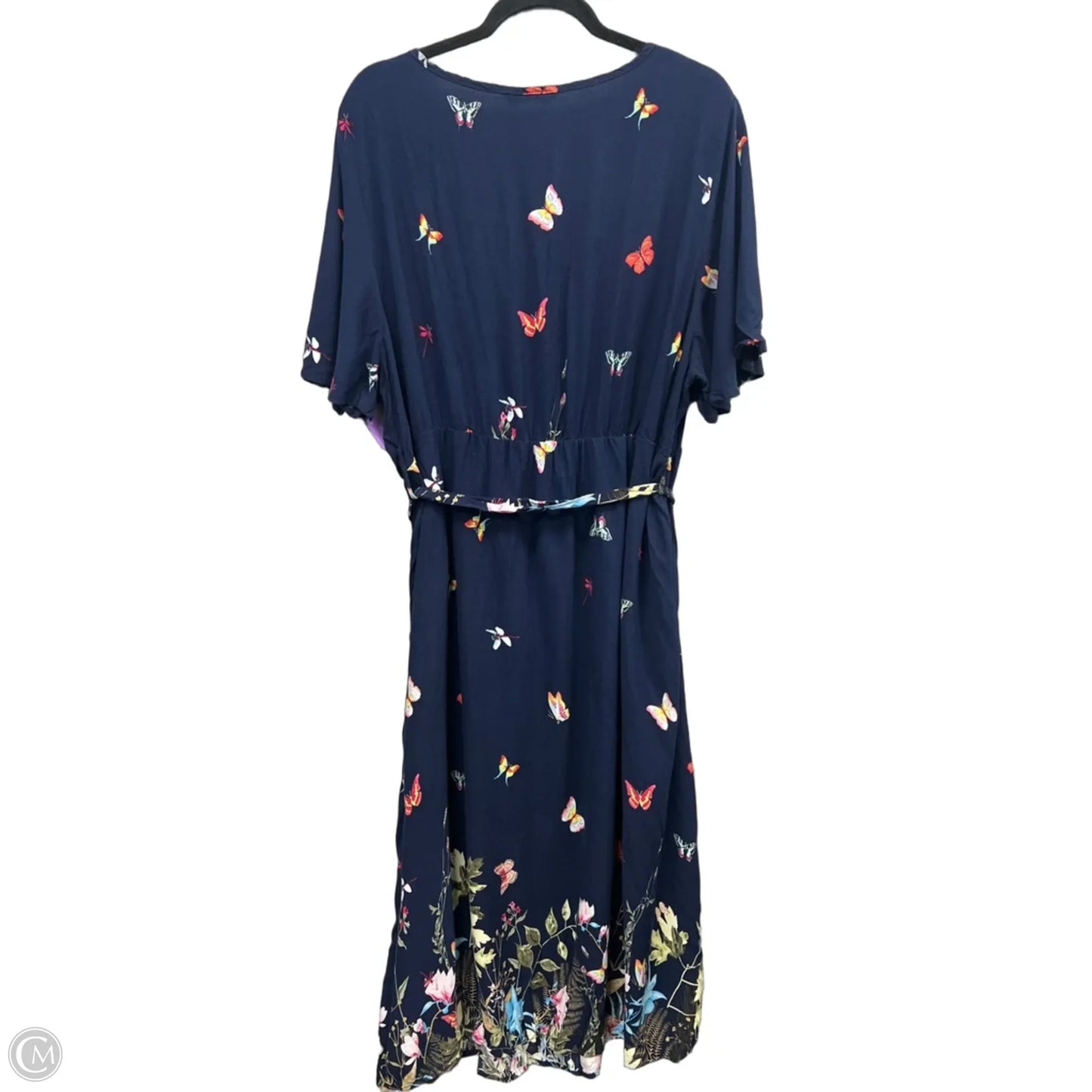 Dress Casual Midi By Bloomchic In Navy, Size: 3x
