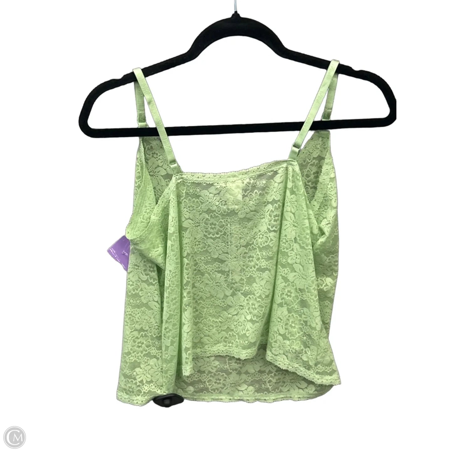 Top Sleeveless By Pink In Green, Size: Xxl