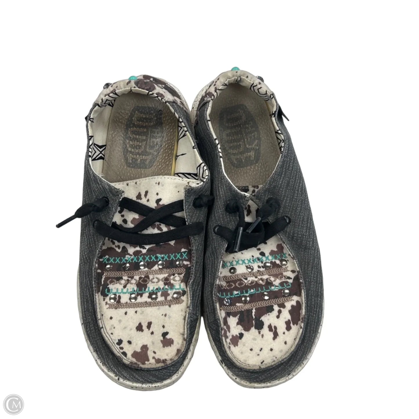 Shoes Flats By Hey Dude In Animal Print, Size: 9