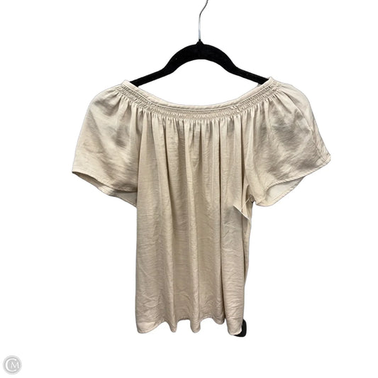 Top Short Sleeve By Loft In Cream, Size: Xs