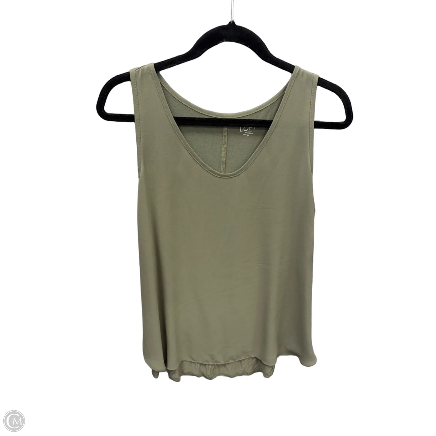Top Sleeveless By Loft In Green, Size: M