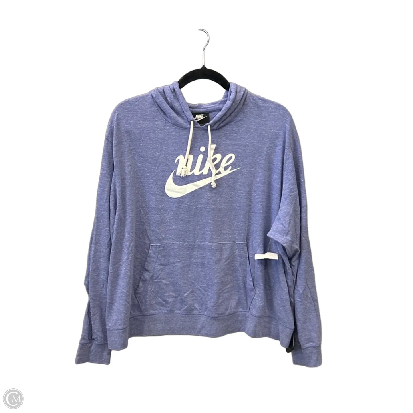 Athletic Top Long Sleeve Hoodie By Nike Apparel In Purple, Size: 2x