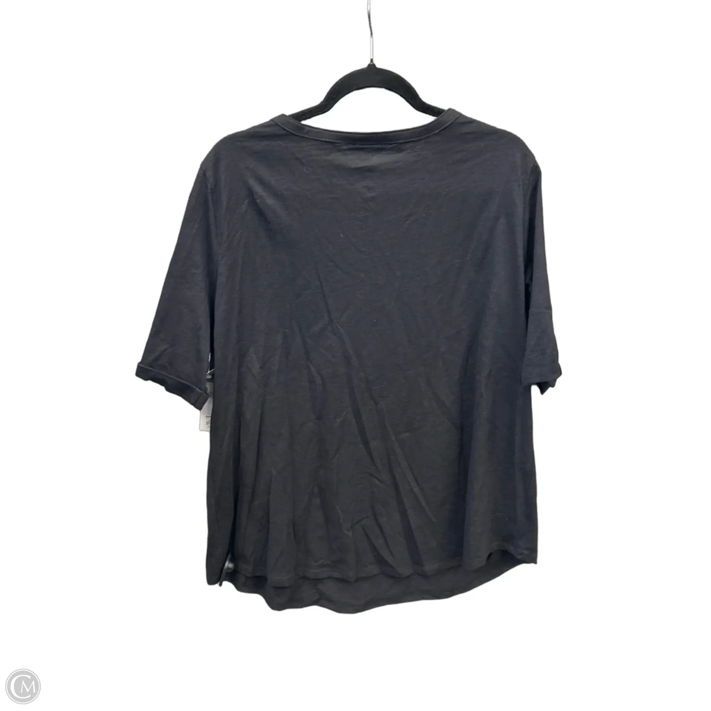 Top Short Sleeve By Croft And Barrow In Black, Size: 1x
