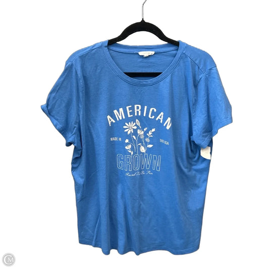 Top Short Sleeve By Maurices In Blue, Size: Xl