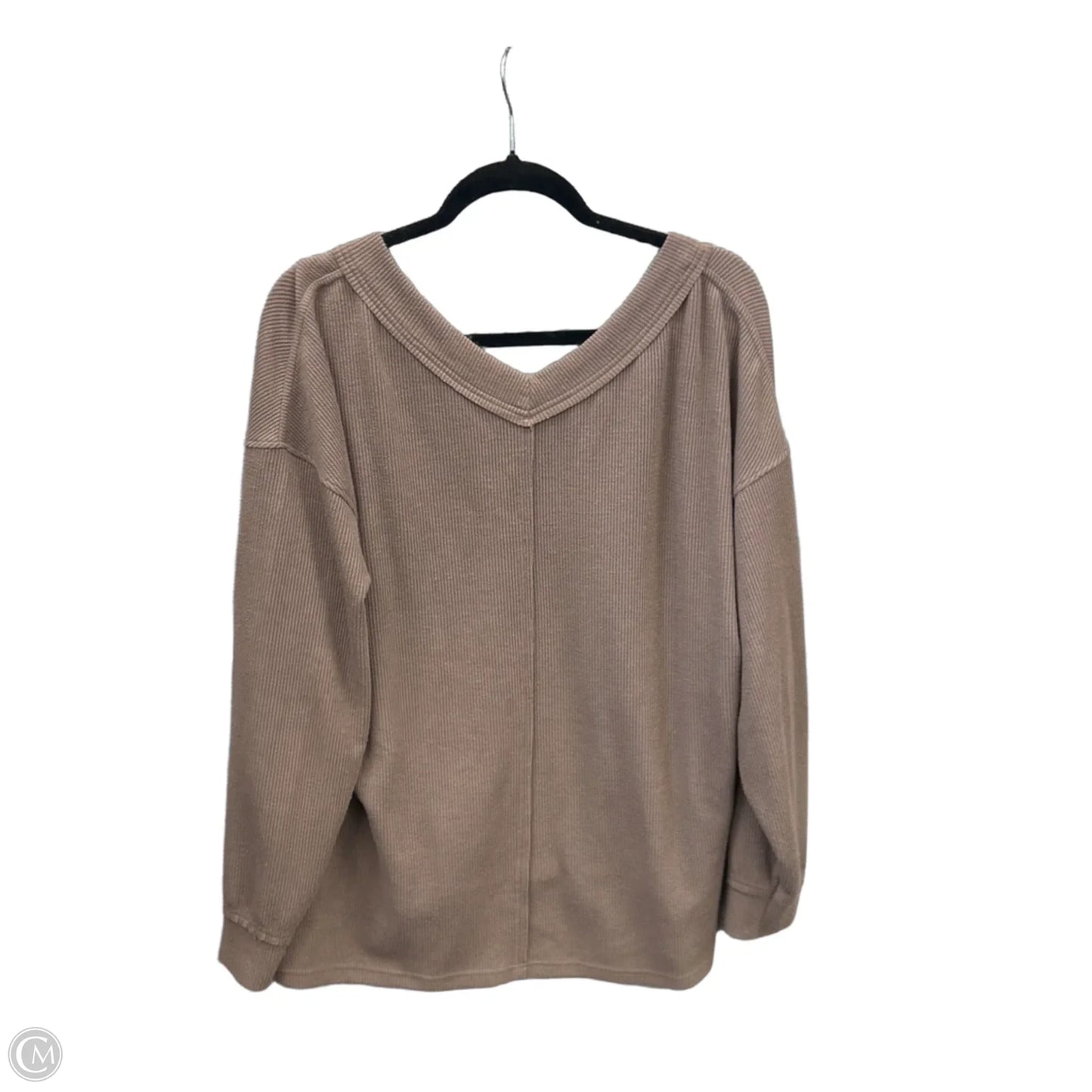 Top Long Sleeve By Clothes Mentor In Brown, Size: M
