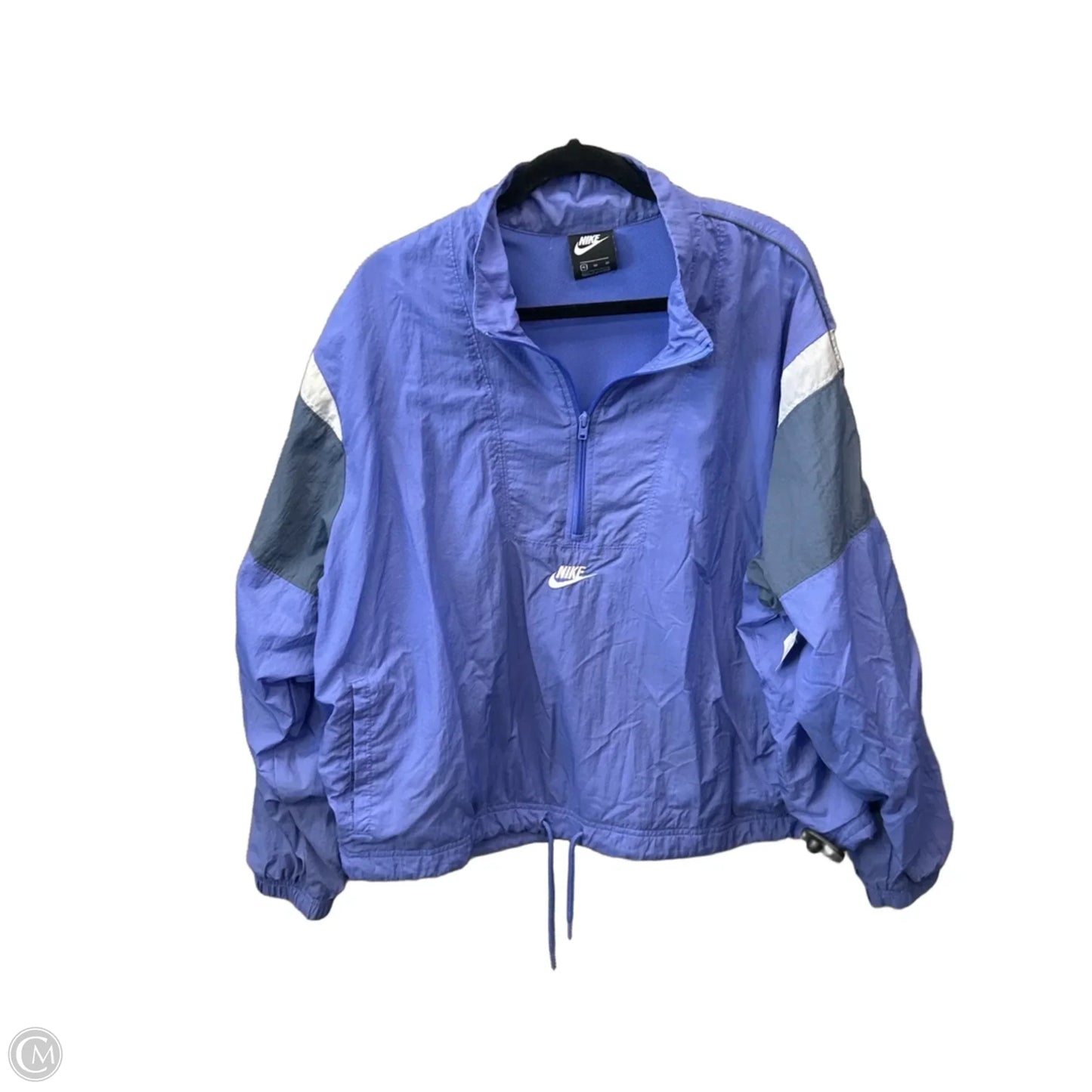 Jacket Windbreaker By Nike Apparel In Blue, Size: Xl