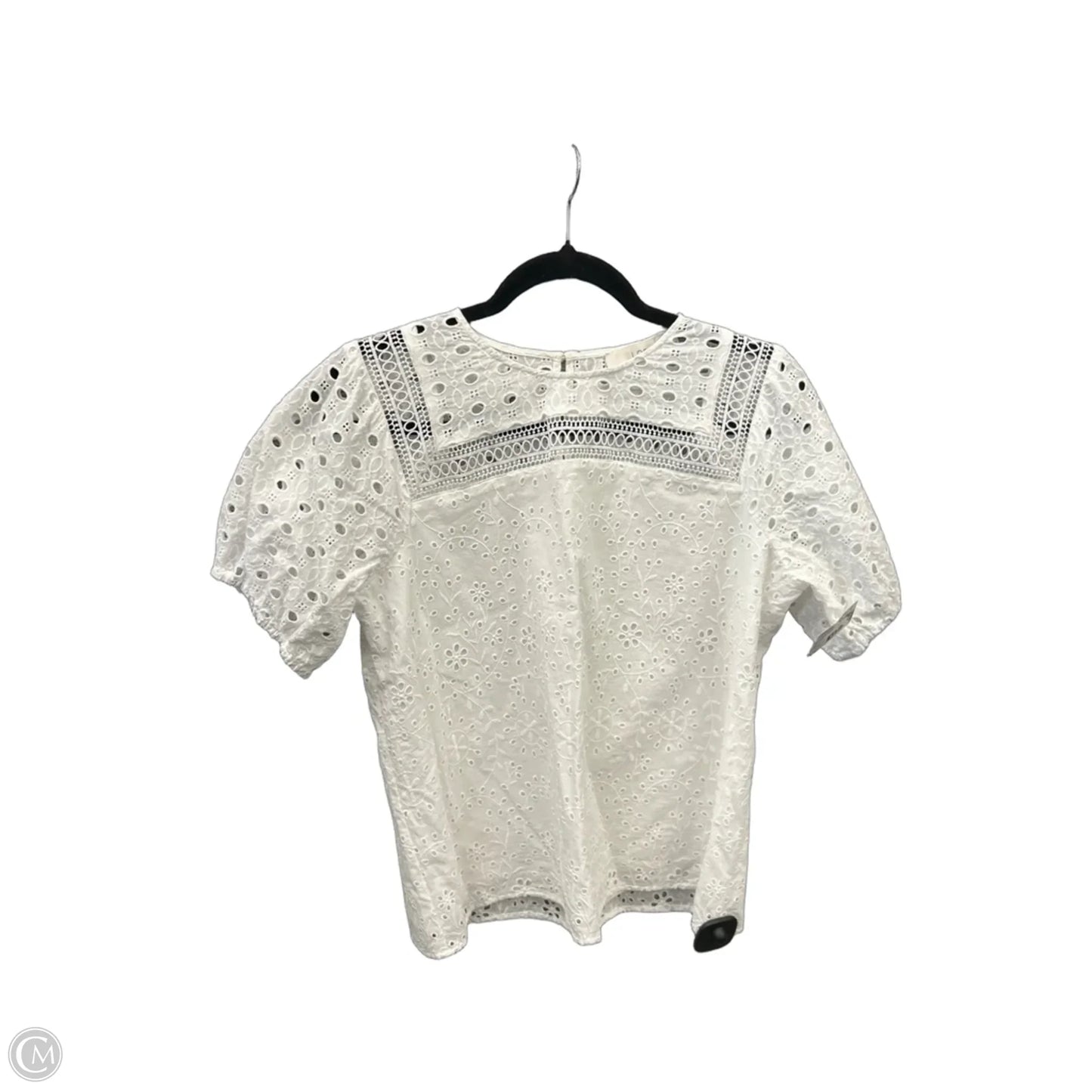 Top Short Sleeve By Loft In White, Size: Mp